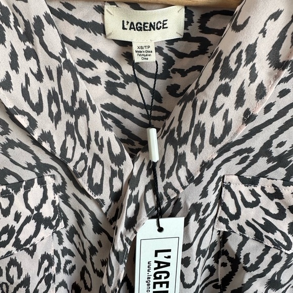 L’agence Front Wrap Silk Blouse in Nectar - Picture 3 of 6